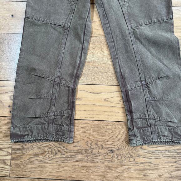 FREE PEOPLE We The Free Supersonic Slim Pants / Breen Brown Low Rise SZ 10 - Picture 3 of 11